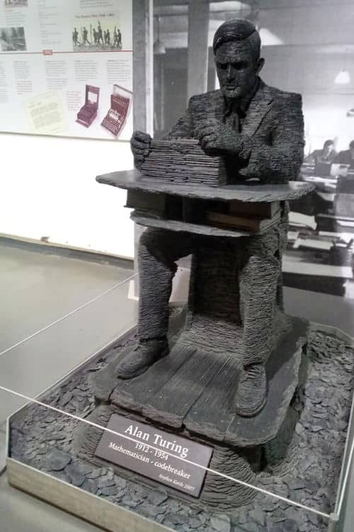 Alan Turing sculpture at Bletchley Park