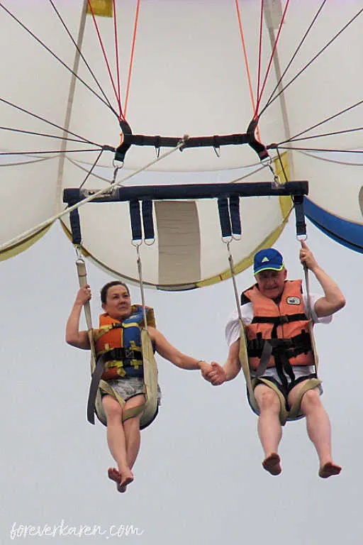 Parasailing in Cabo on a grey day