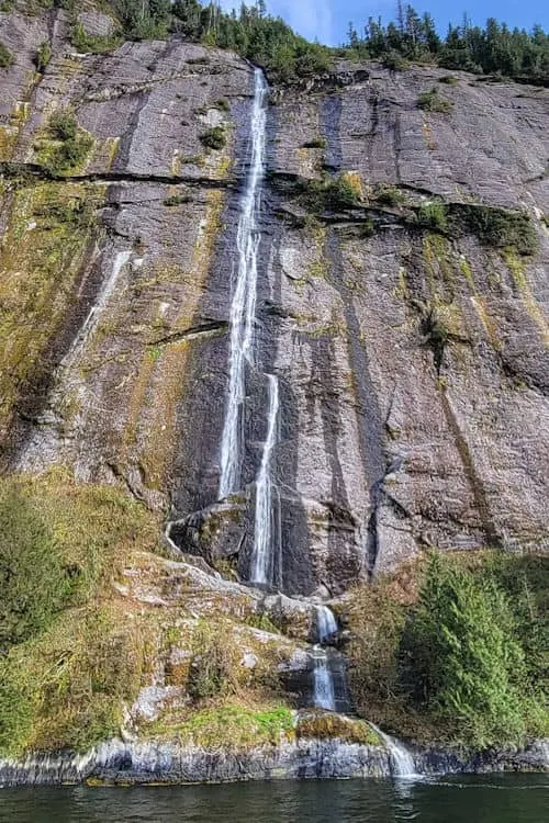 A Misty Fjords waterfall