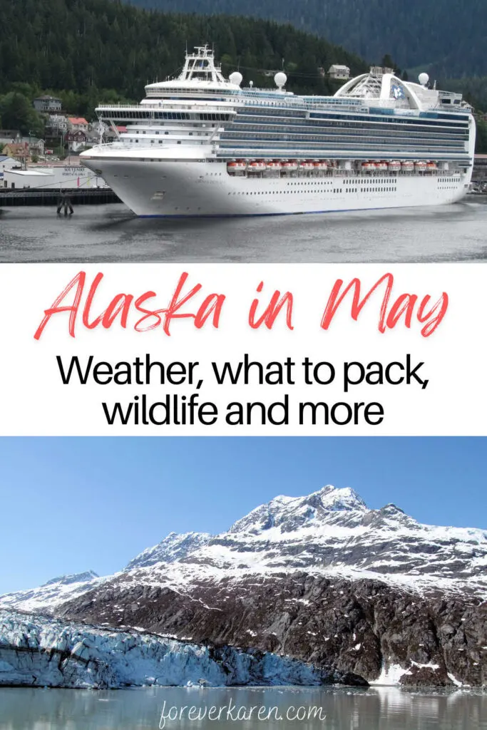 Cruising in Alaska in May and a ship docked in port