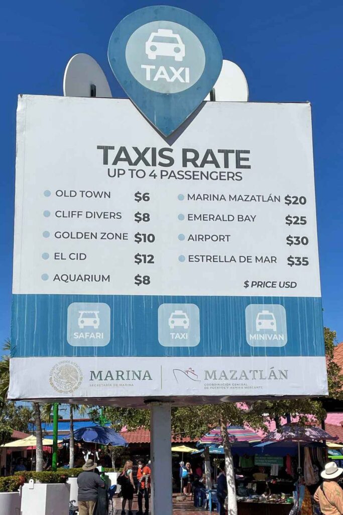 Mazatlan taxi rates