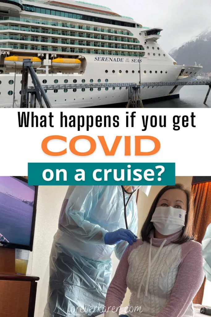 Getting checked by a doctor for COVID on the Serenade of the Seas cruise ship