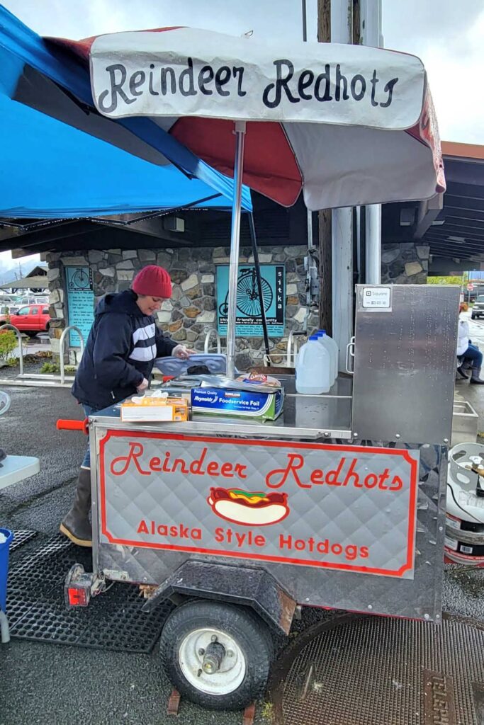 Reindeer Redhots hot dog stand in Sitka