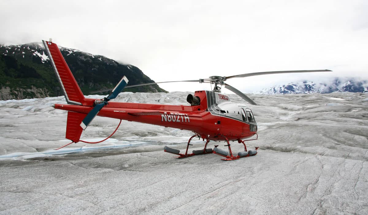 Temsco helicopter on Mendenhall Glacier