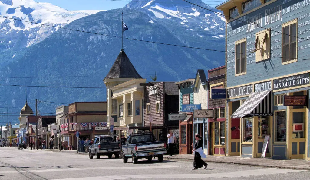 Main street in Skagway, Alaska