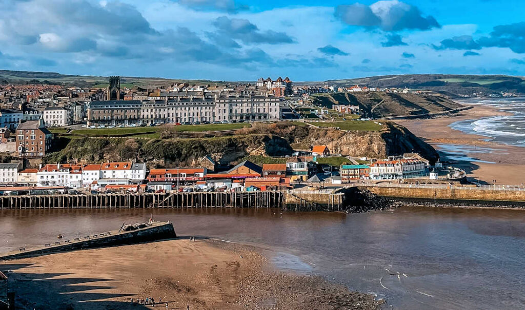 Whitby seaside town and beach