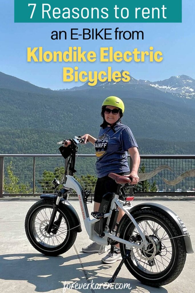 Stopping at the Skagway overlook with my e-bike rental