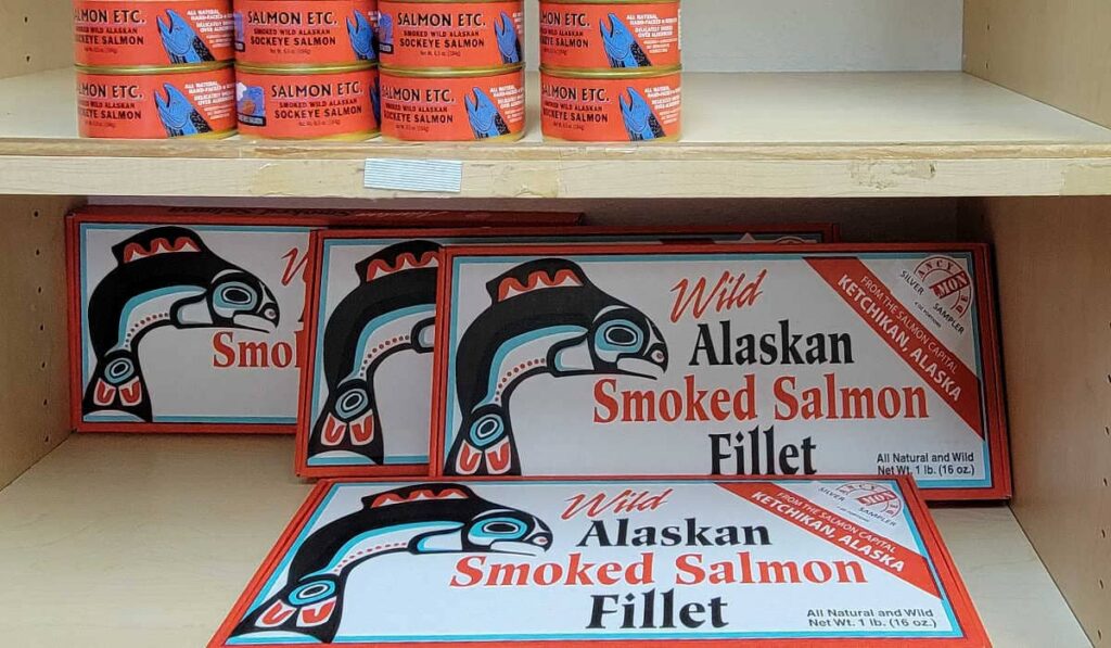 Smoked salmon and canned salmon for sale in Ketchikan, Alaska