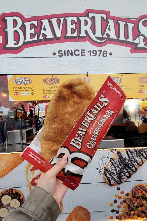 Cinnamon and sugar Beaver Tail, a Canadian classic food