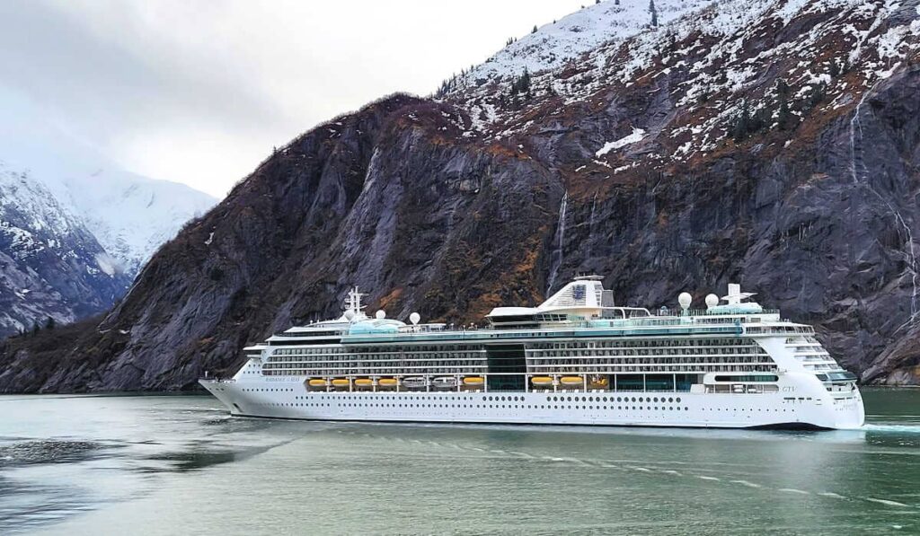 Radiance of the Seas cruising in Tracy Arm Fjord, Alaska