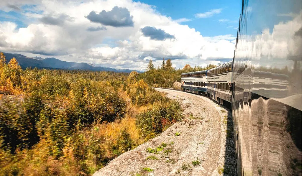 Riding a domed railcar from Anchorage to Denali