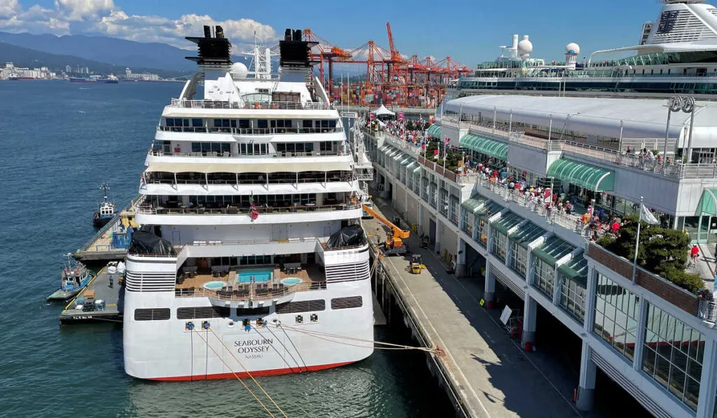 Seabourn Odyssey docked in Vancouver, Canada