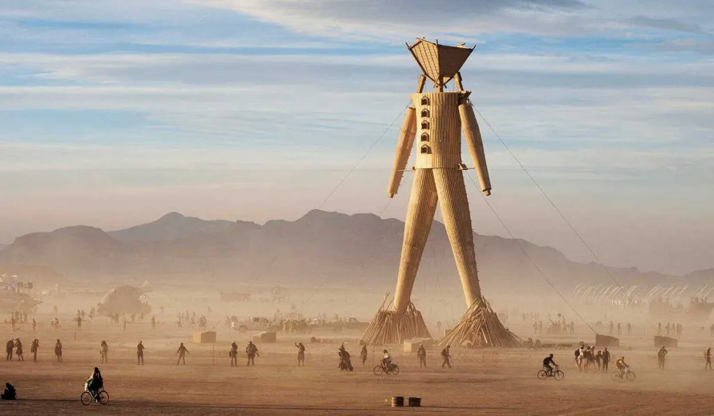 Wooden effigy at Burning Man, Nevada