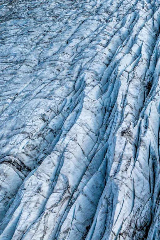 Silty stripes in the blue ice
