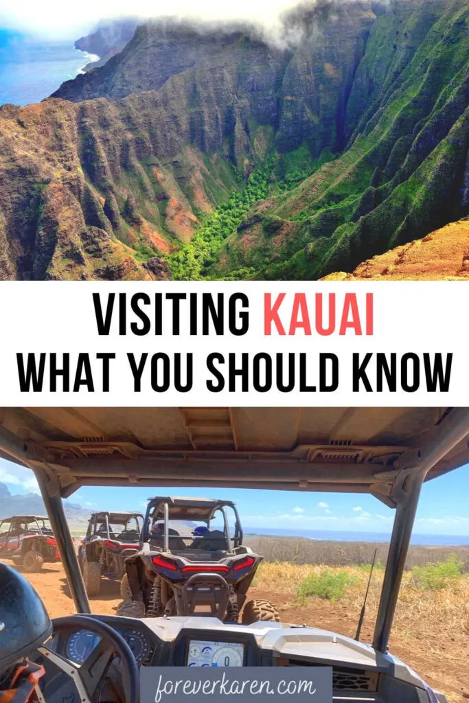 Kauia's Na Pali coastline and taking an ATV tour on Kauai