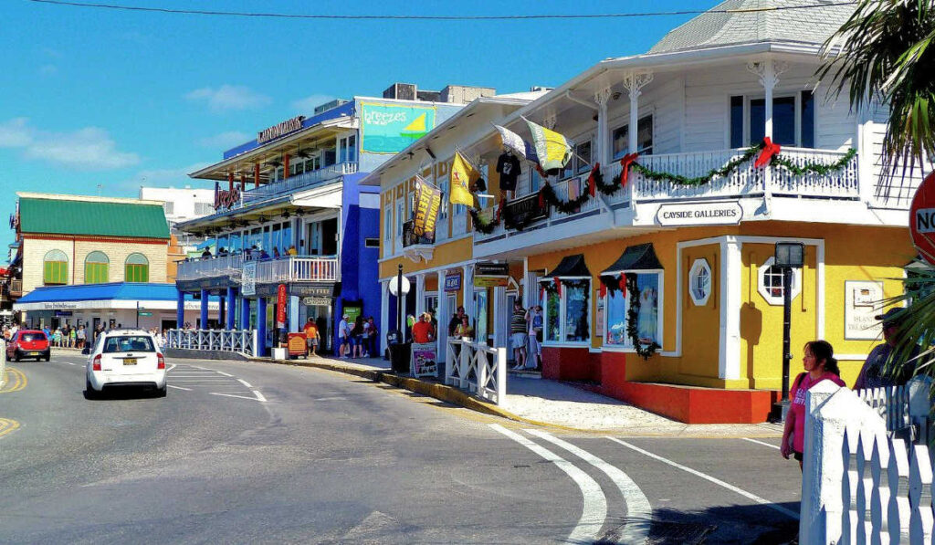 Shopping area of Grand Cayman