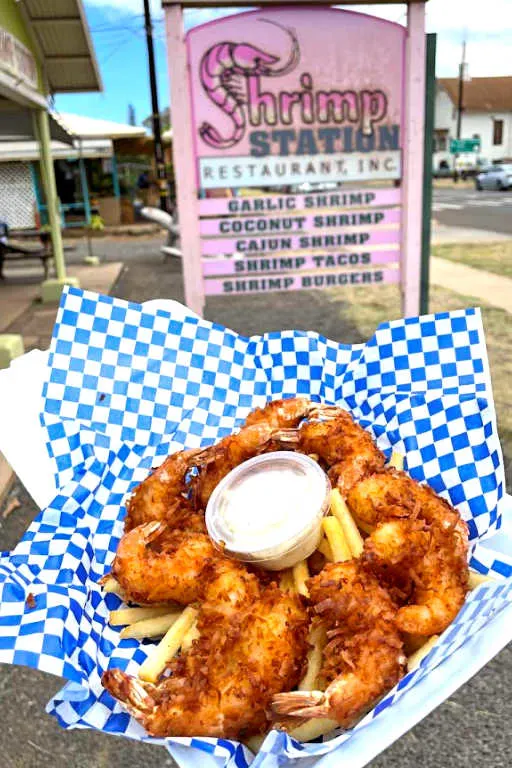 Shrimp station on Kauai