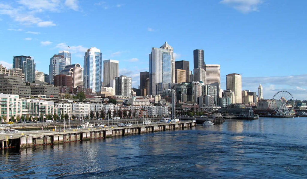 Seattle waterfront in Washington State