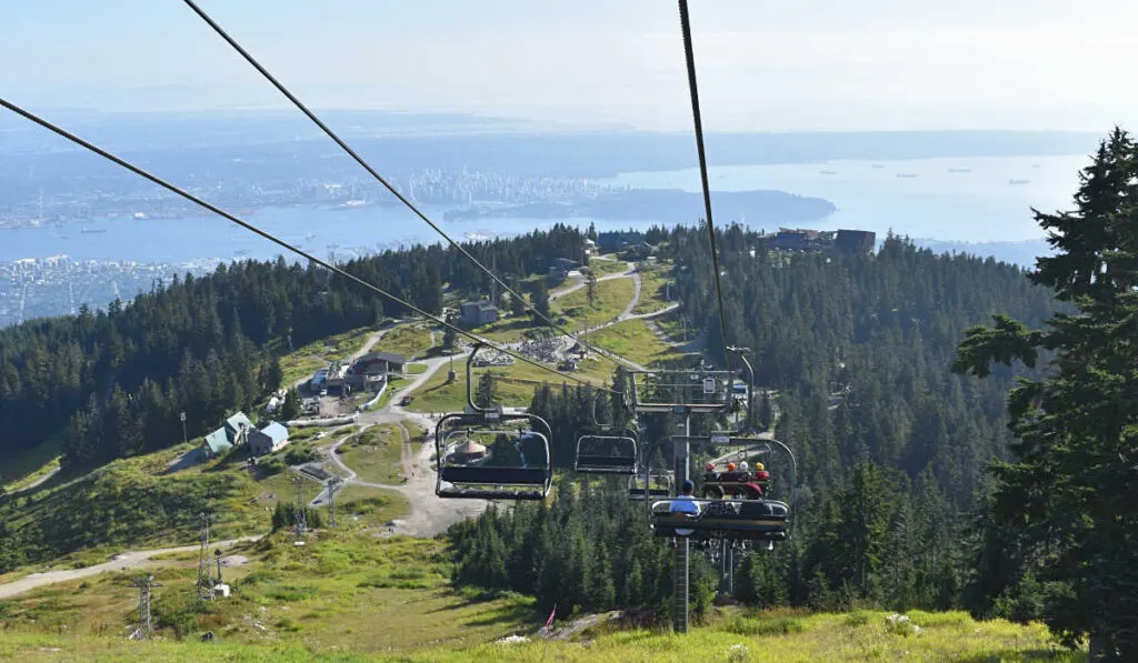 View from the top of Grouse Mountain