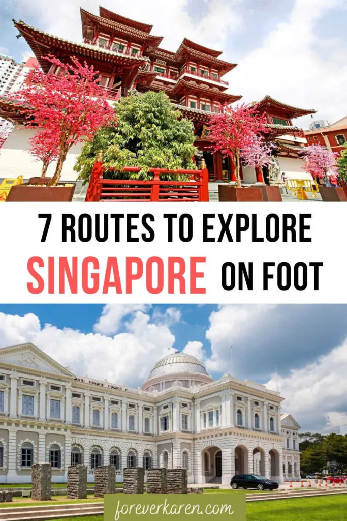 The Buddha Tooth Temple and the National Gallery of Singapore, two places to see on a walking tour
