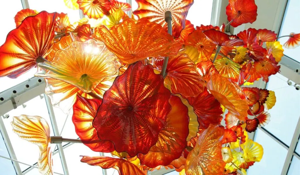 Glass sculpture at Chihuly Garden and Glass in Seattle