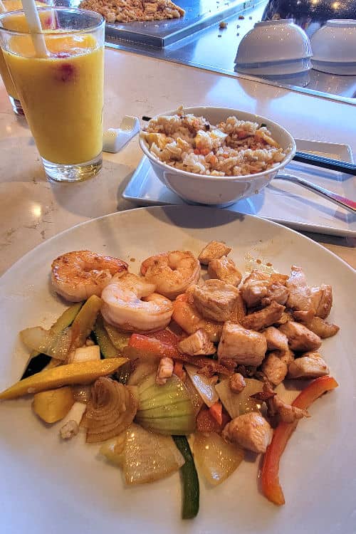 Izumi Teppanyaki chicken and shrimp