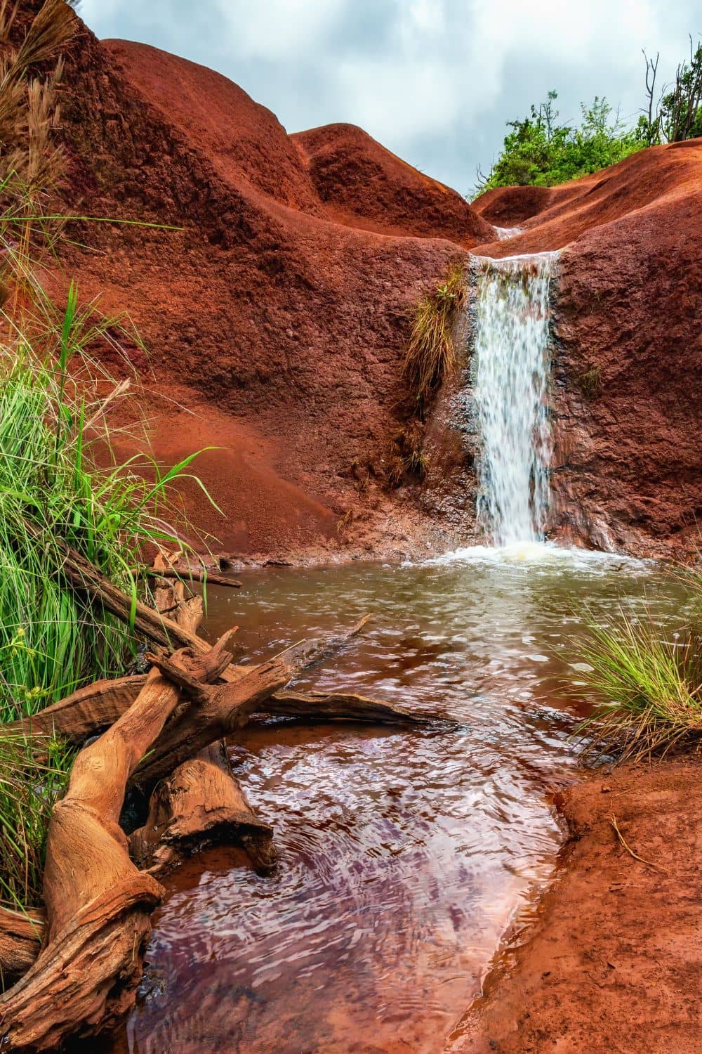 vibrant red dirt in Kauai