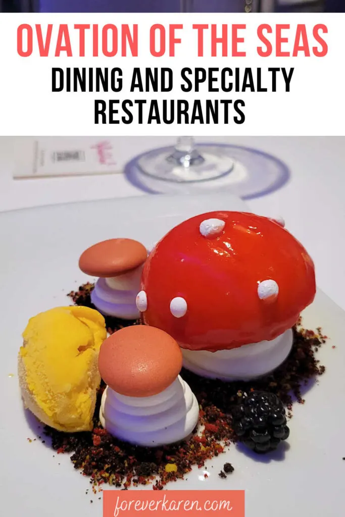 Mushroom dessert on the Ovation of the Seas