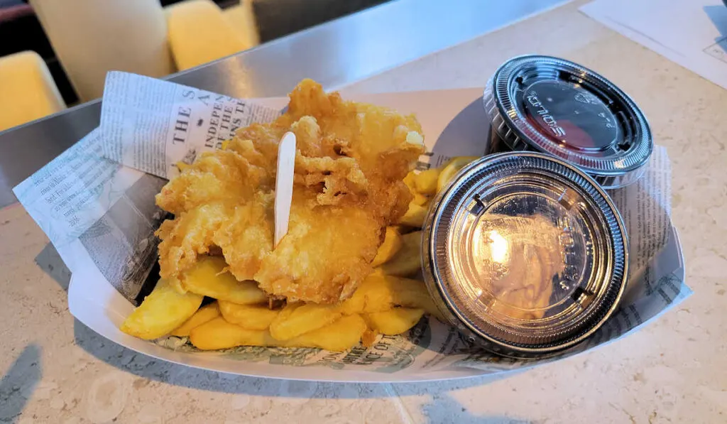 Ovation of the Seas fish and chips