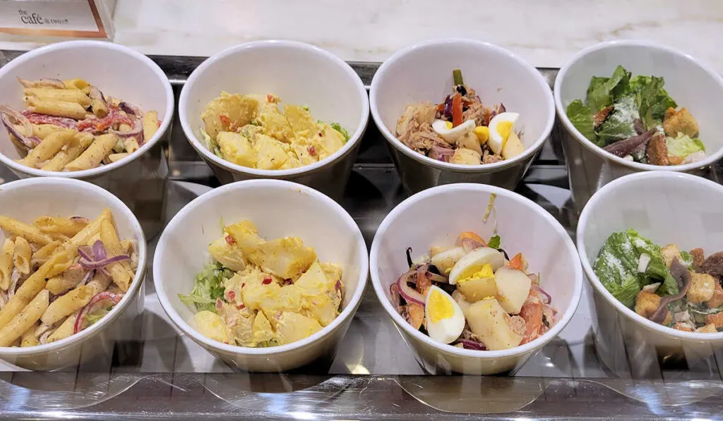 Fresh salads from the Cafe @ Two70 on the Ovation of the Seas