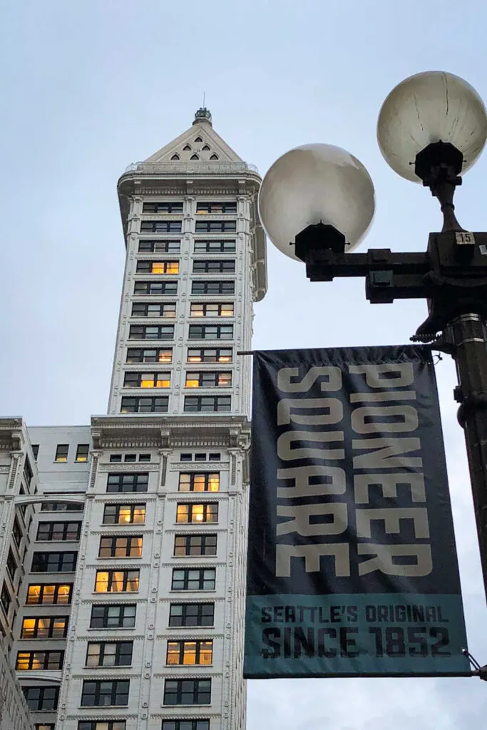 Historic Smith Tower in the Pioneer Square neighborhood, Seattle