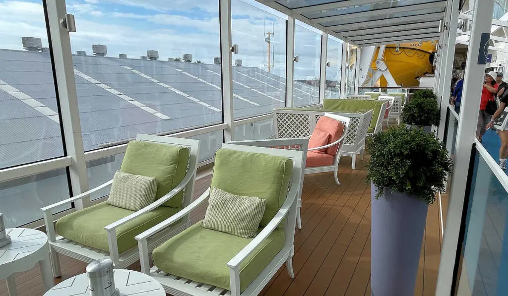 Smoking area on the Ovation of the Seas