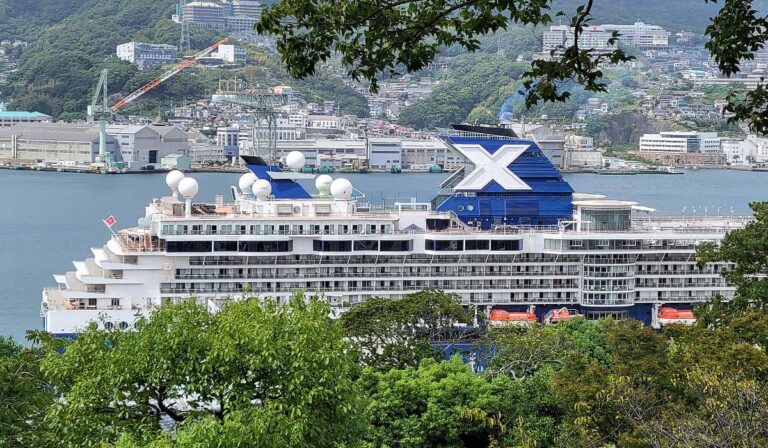 Celebrity Millennium docked in Nagaski, Japan