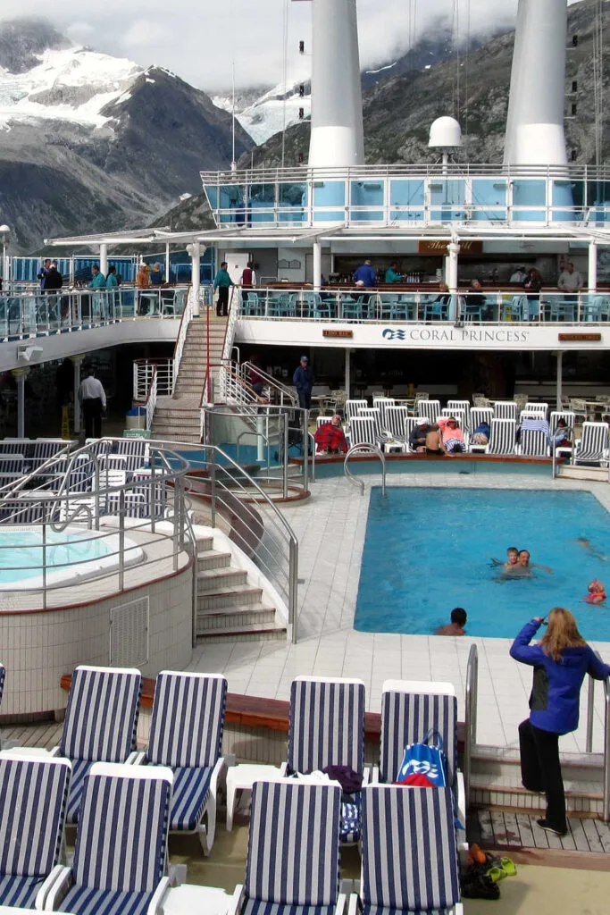 On the Lido deck of the Coral Princess