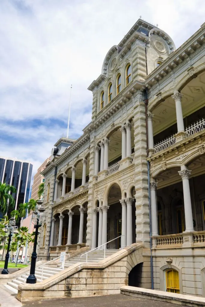 Iolani Palace in Honolulu, Oahu