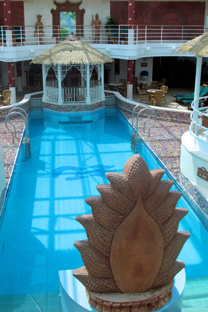 Lotus indoor pool on the Coral Princess