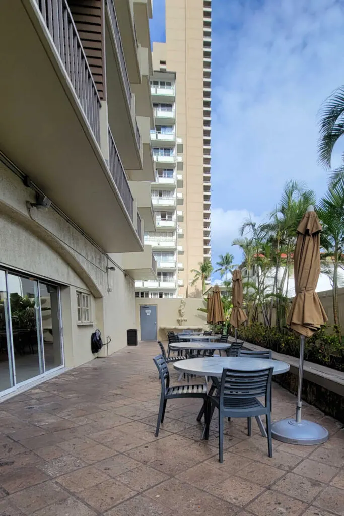 Outdoor patio area