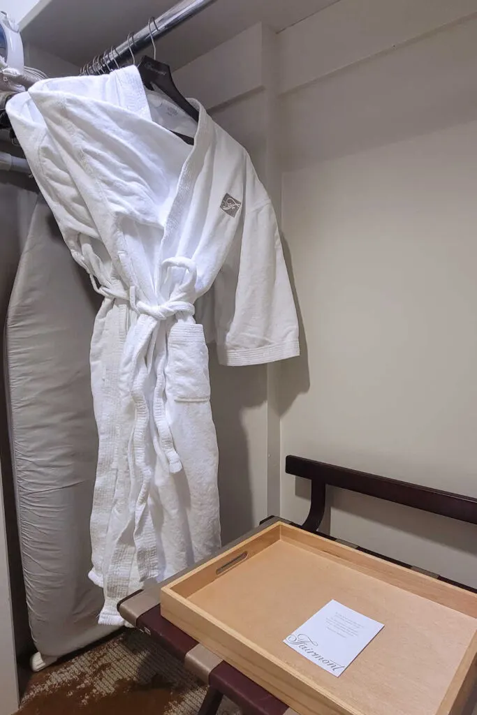 Complimentary plush robes in the closet