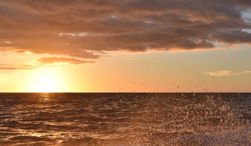 A perfect Kona sunset as we were heading out to Manta Village