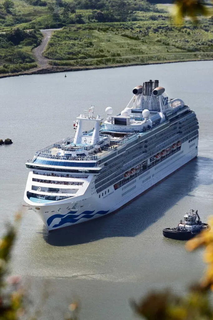 Aerial shot of the Coral Princess