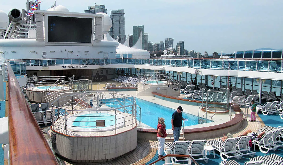 The Coral princess cruise ship in port