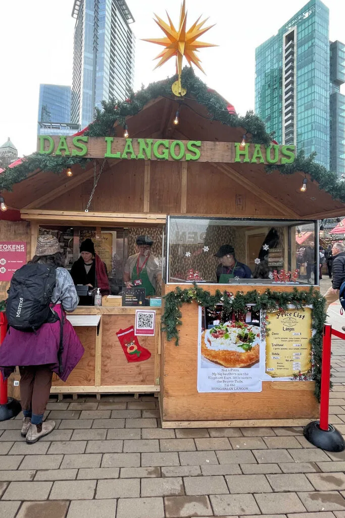 Das Langos Haus at the Vancouver Christmas Market