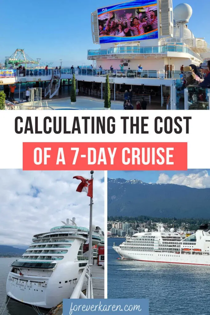 Infographic of three cruise ships 