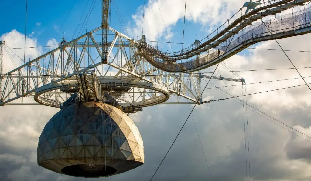 Large radio telescope at the Arecibo Observatory