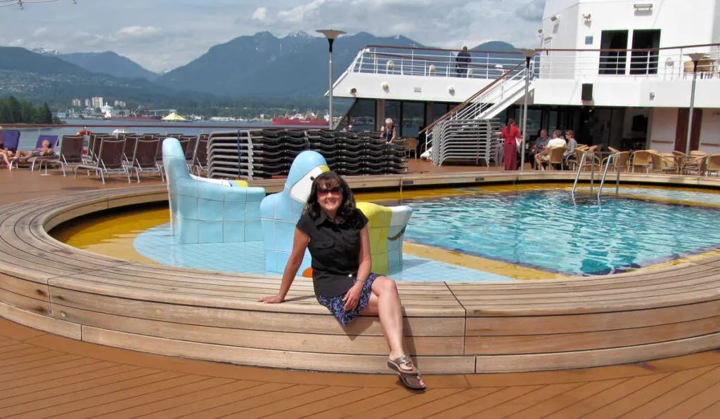 On board the HAL Volendam and waiting to sail away