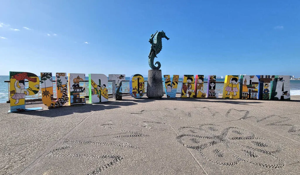 Colorful Puerto Vallarta sign