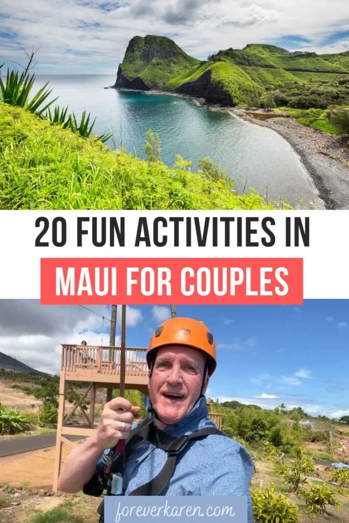 Oceanfront view and zip lining in Maui
