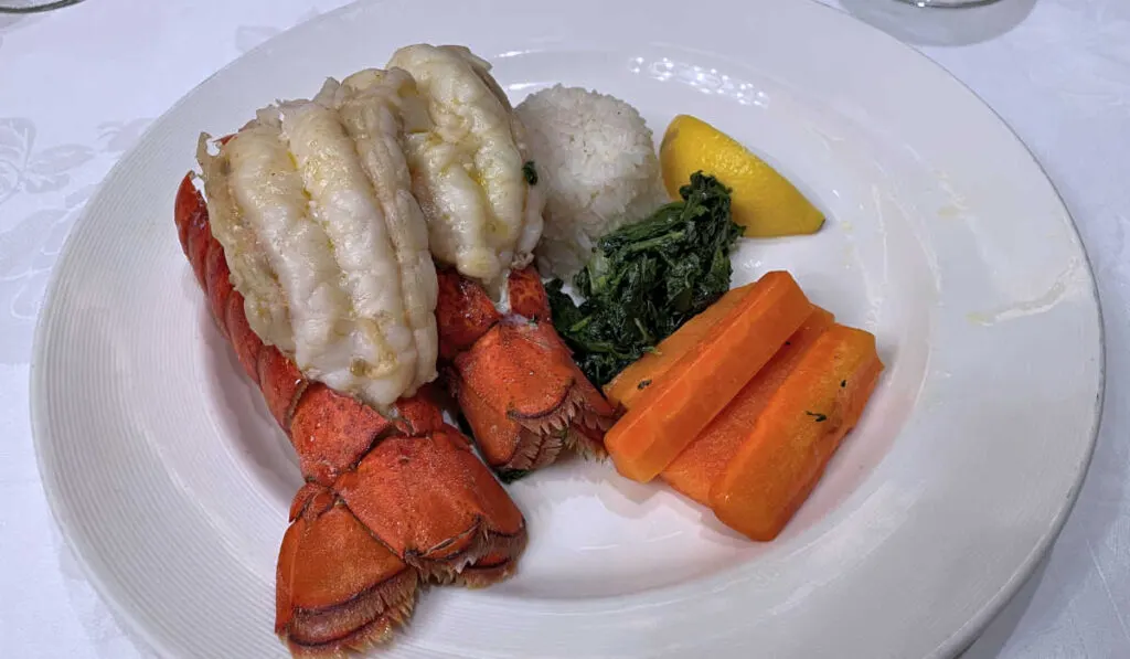 Broiled Lobster Tail dinner