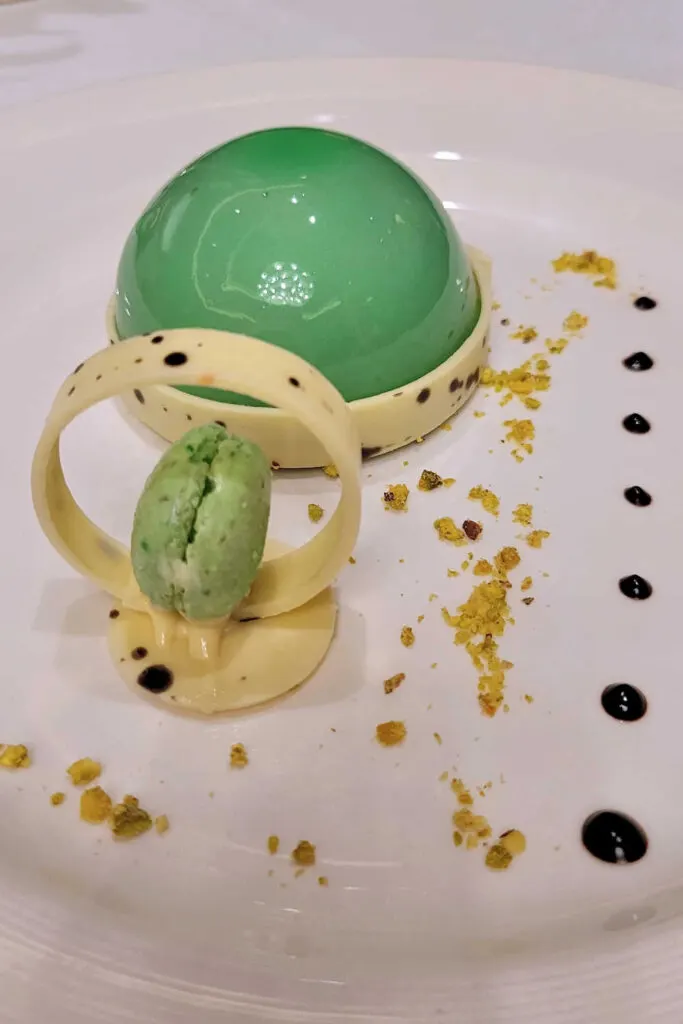 Chocolate Pistachio Dome dessert