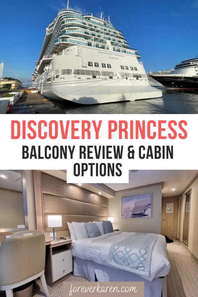 Aft of the Discovery Princess cruise ship and balcony stateroom
